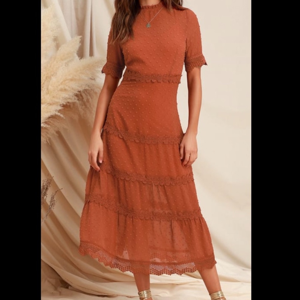 Lulus rust color dress